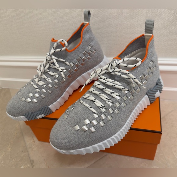 Hermes Shoes - Hermès Slip-On Sneakers – Knit & lamb skin– Made in Italy Size 39,5 ( US 9-9,5)